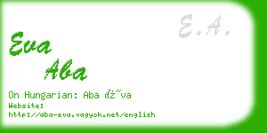 eva aba business card